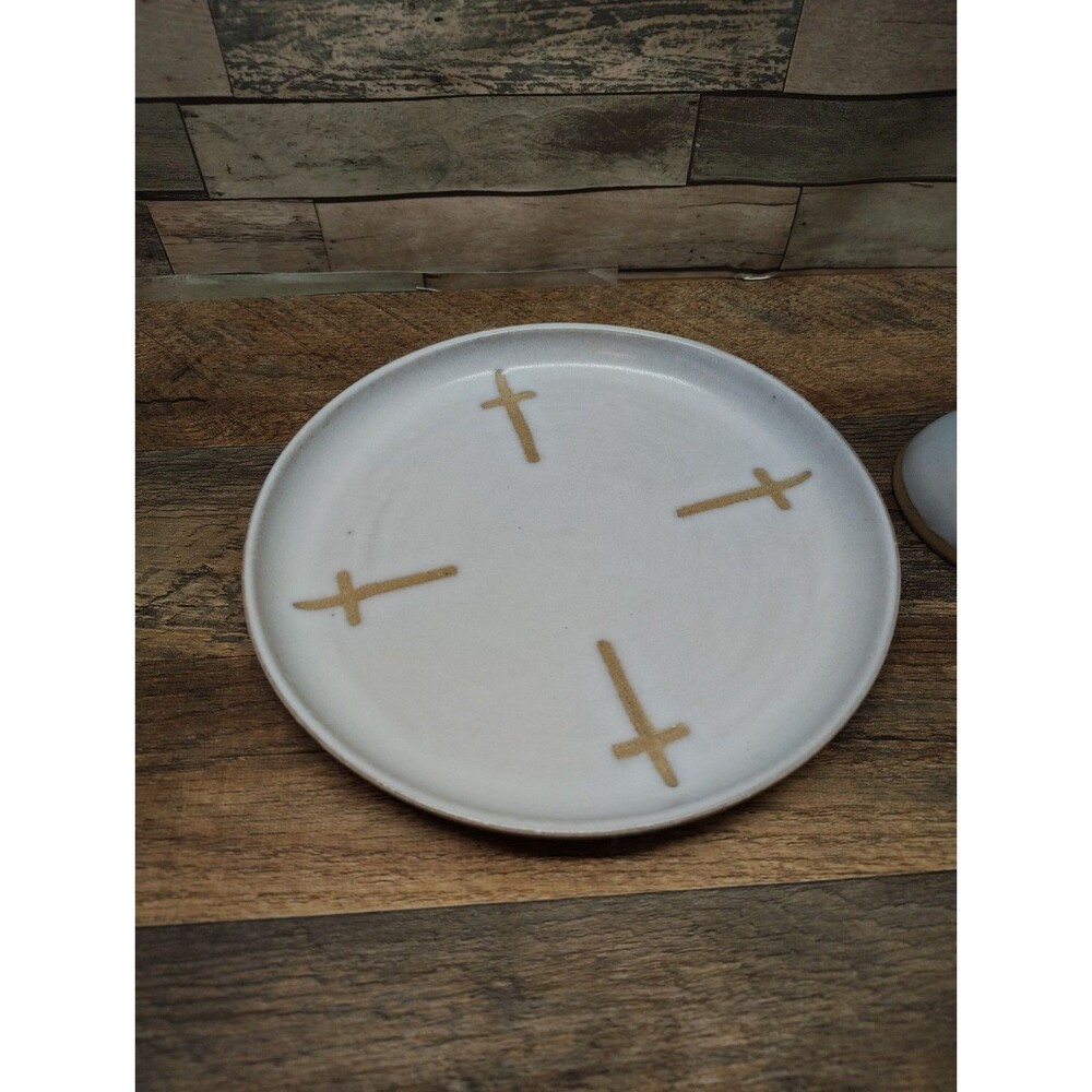 Vintage MCM Marshall Studios Jane & Gordon Martz Pottery Plate Goblet Communion - Picture 3 of 13